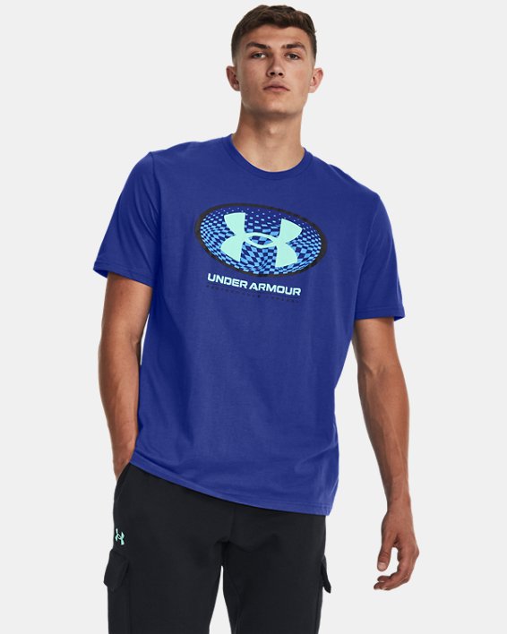 Men's UA Multi-Color Lockertag Short Sleeve, Blue, pdpMainDesktop image number 0
